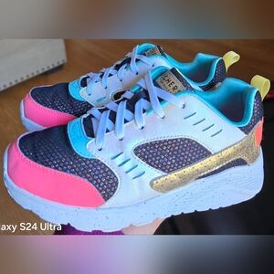 Sz 3 Big Girl's SKECHERS UNO-LITE GEN COOL Athletic Shoes